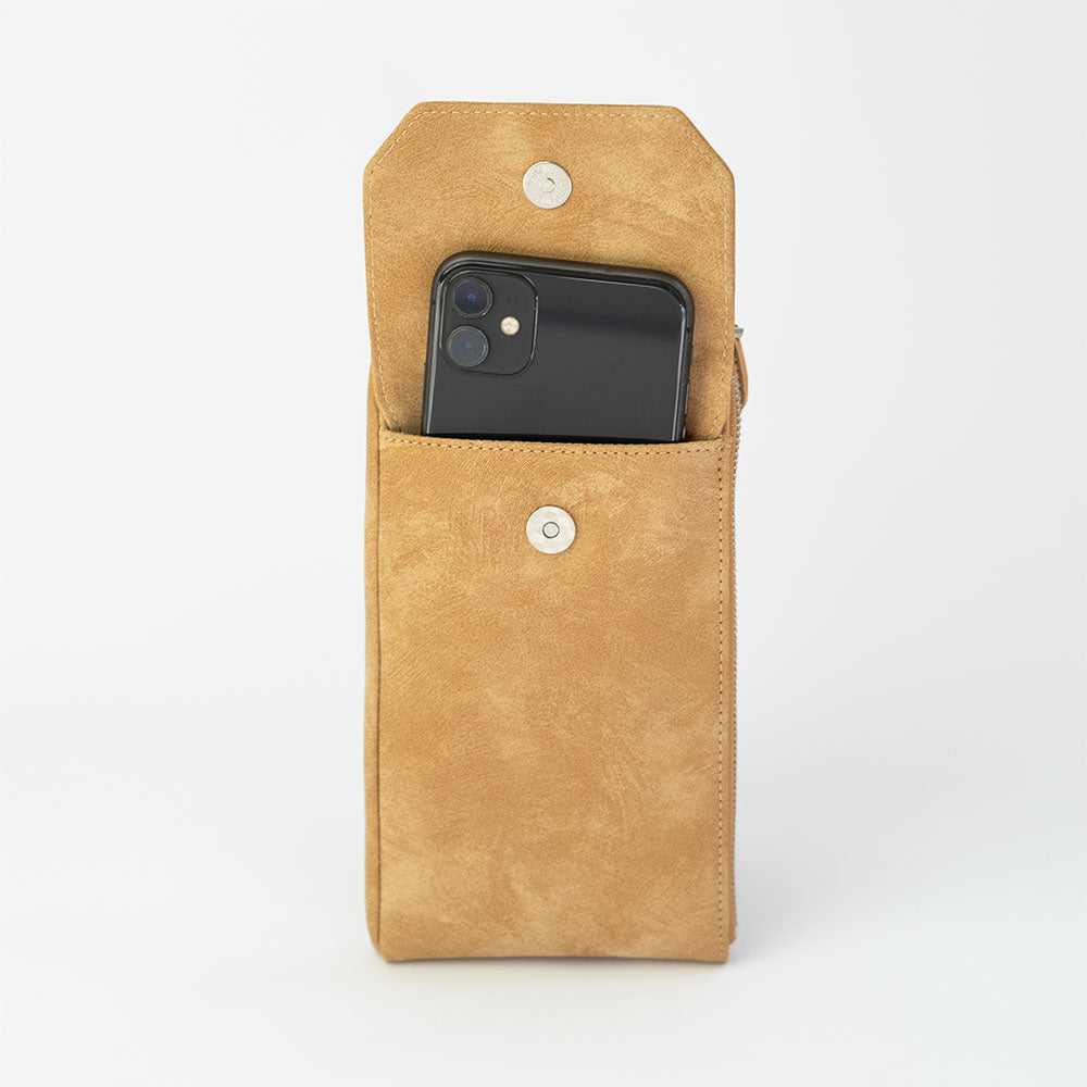 Handytasche braun ohne Sichtfenster