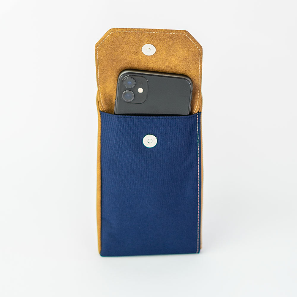 Handytasche braun-navy