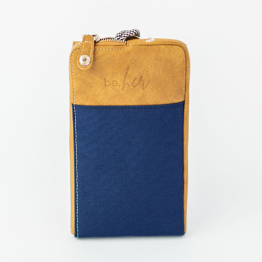 Handytasche braun-navy
