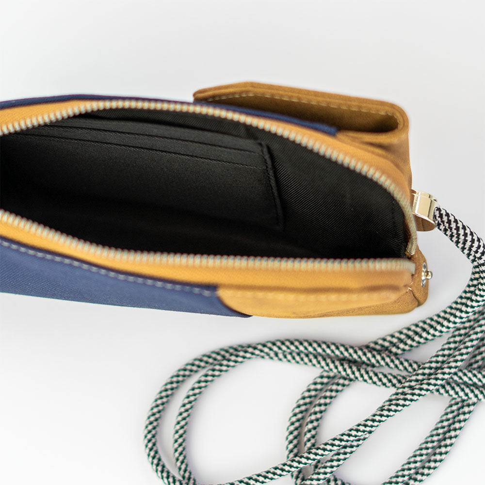 Handytasche braun-navy
