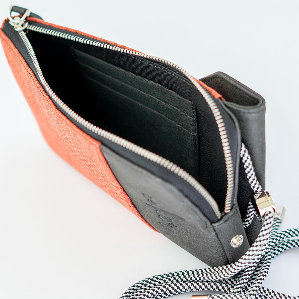 Handytasche schwarz-rot