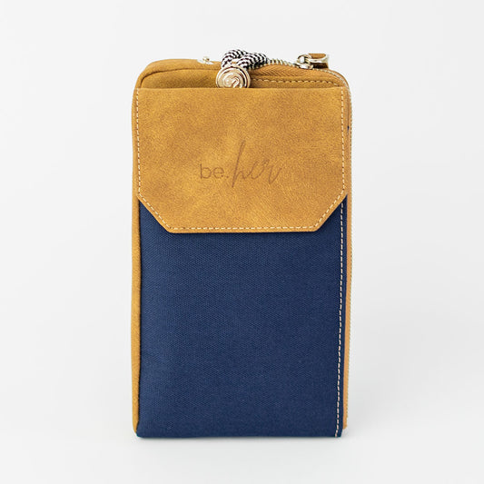 Handytasche braun-navy