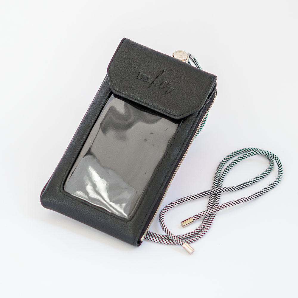 Handytasche schwarz mit Sichtfenster