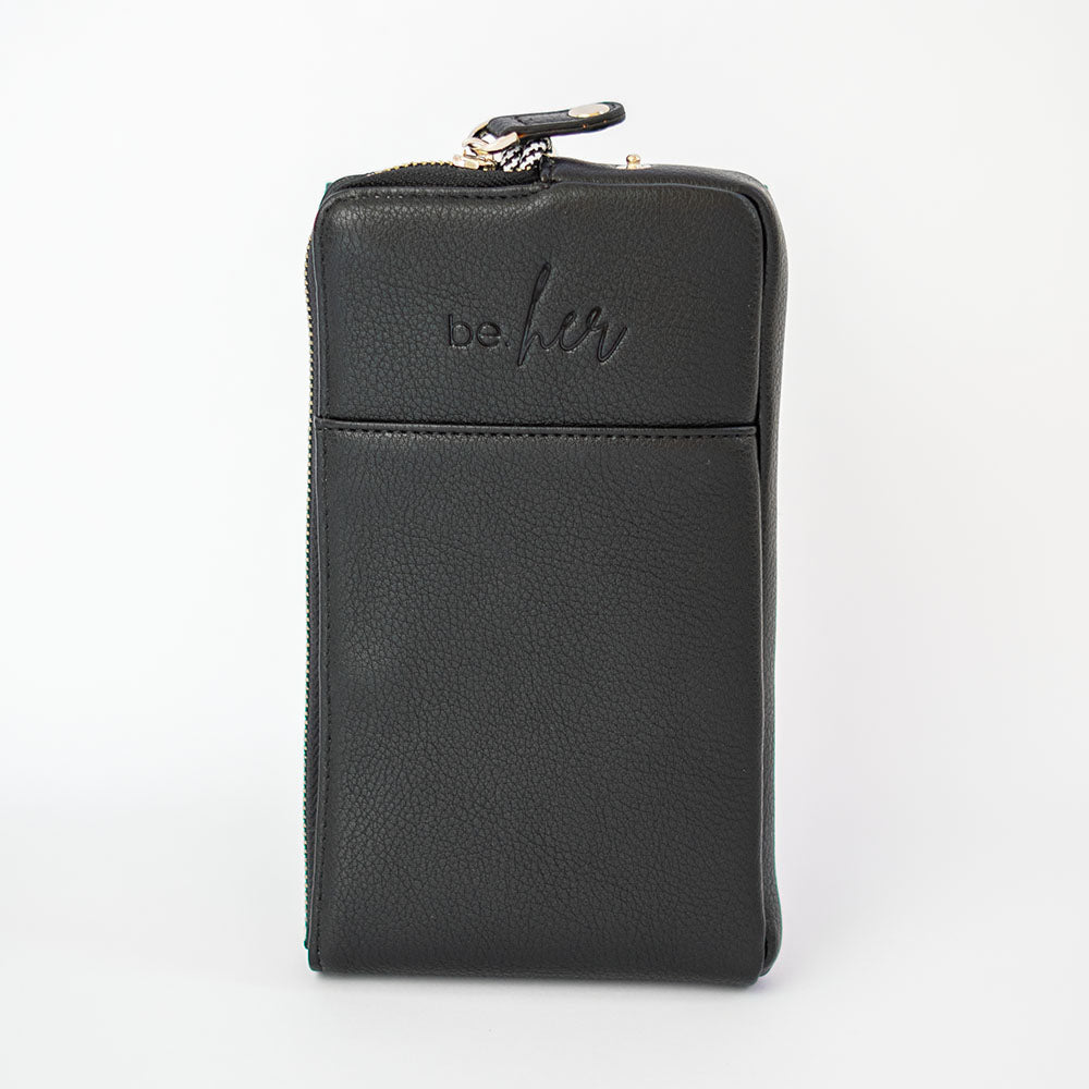 Handytasche schwarz mit Sichtfenster