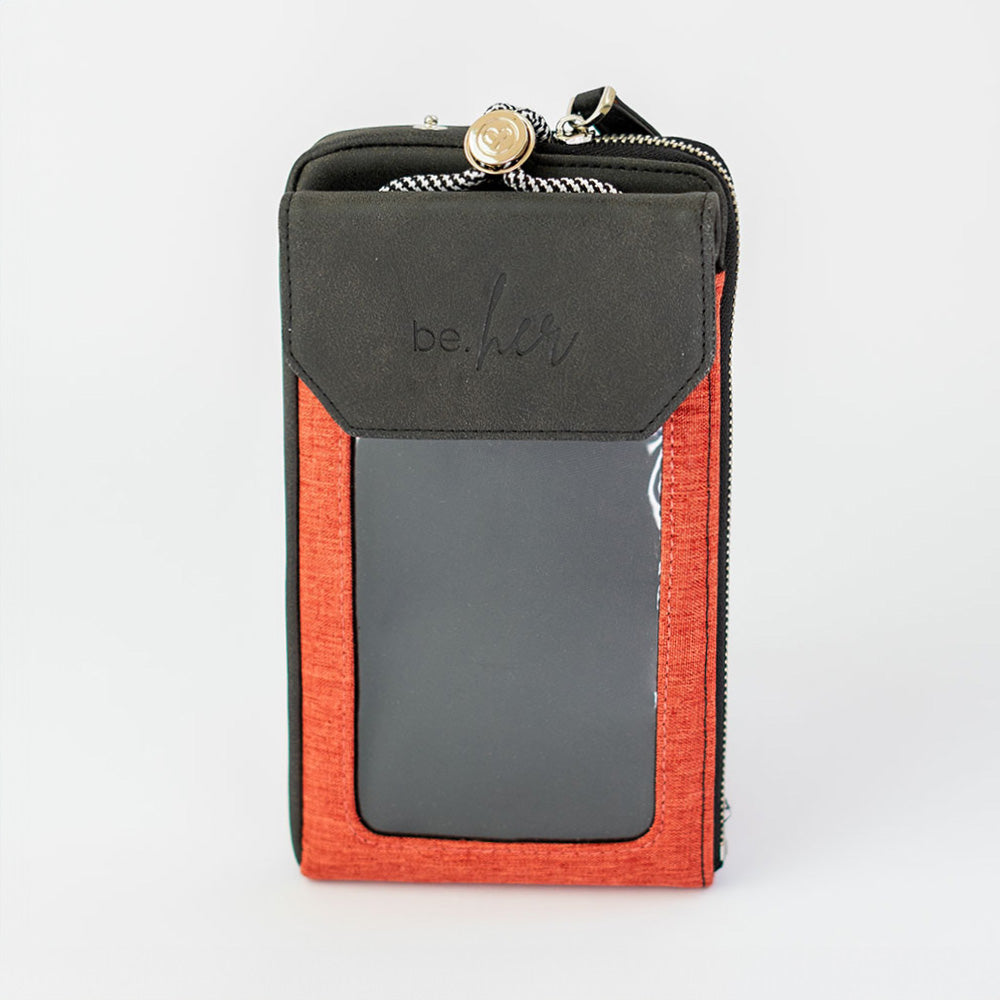 Handytasche schwarz-rot