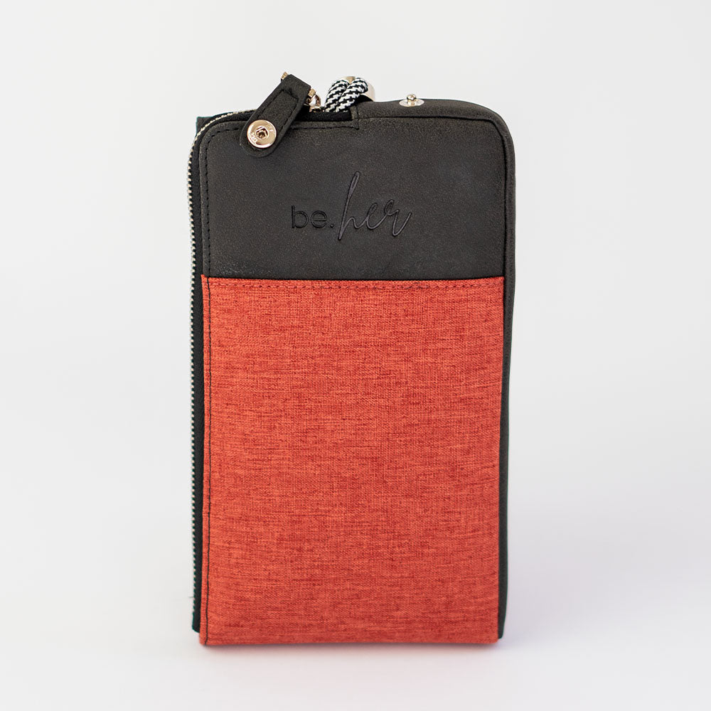 Handytasche schwarz-rot