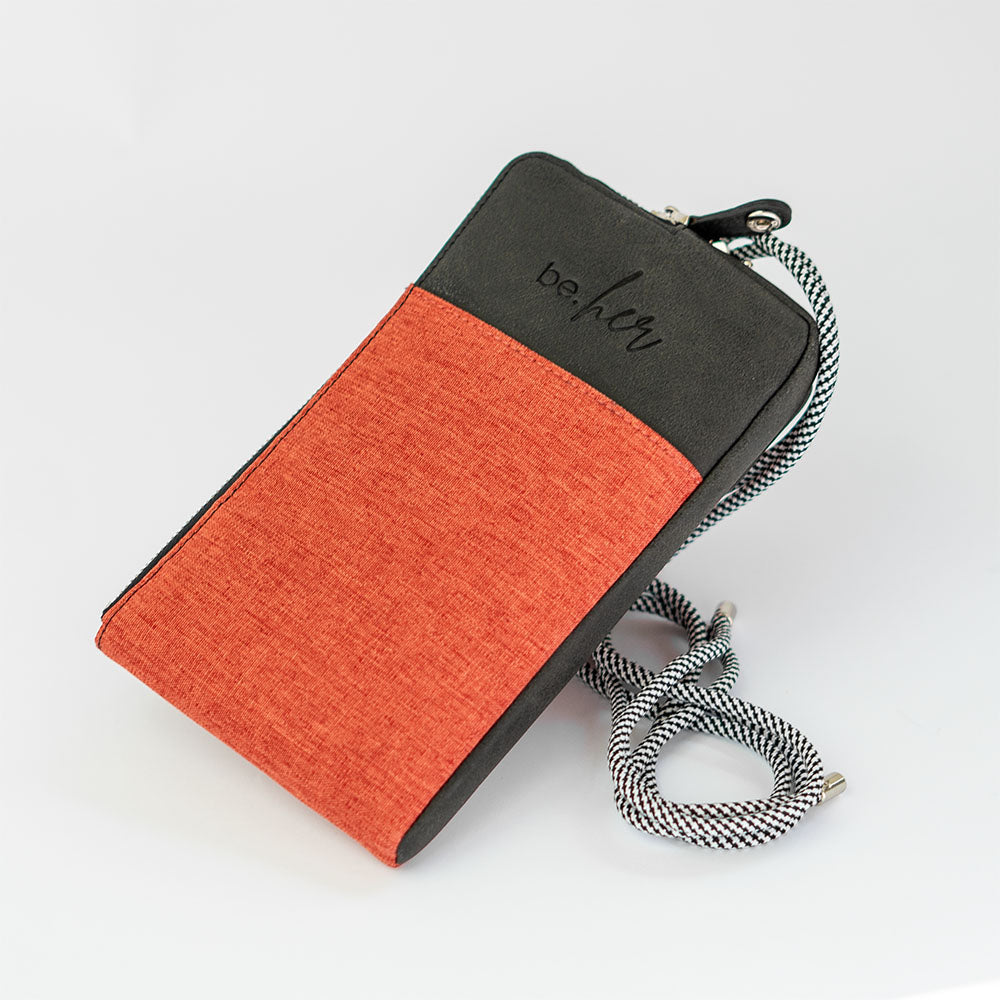 Handytasche schwarz-rot